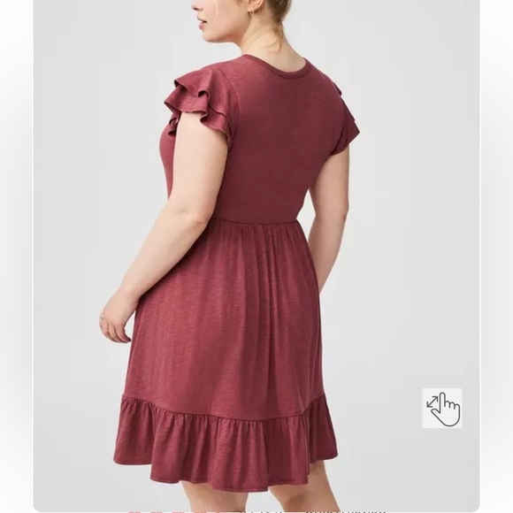 Double Ruffle Sleeve Mini Dress - Picture 3 of 8